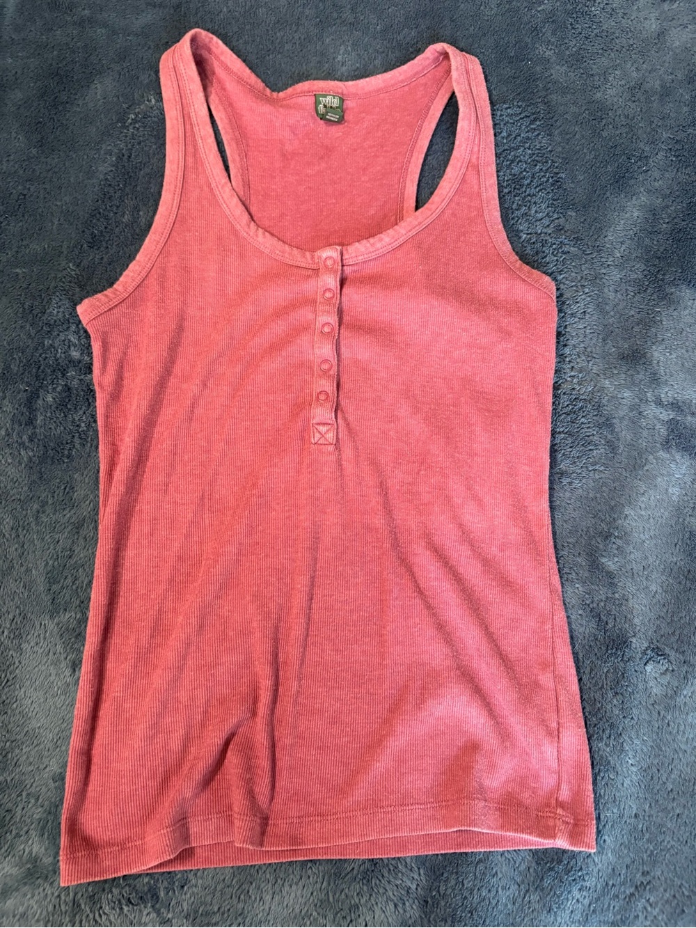 wild fable Pink Henley Ribbed Tank Top